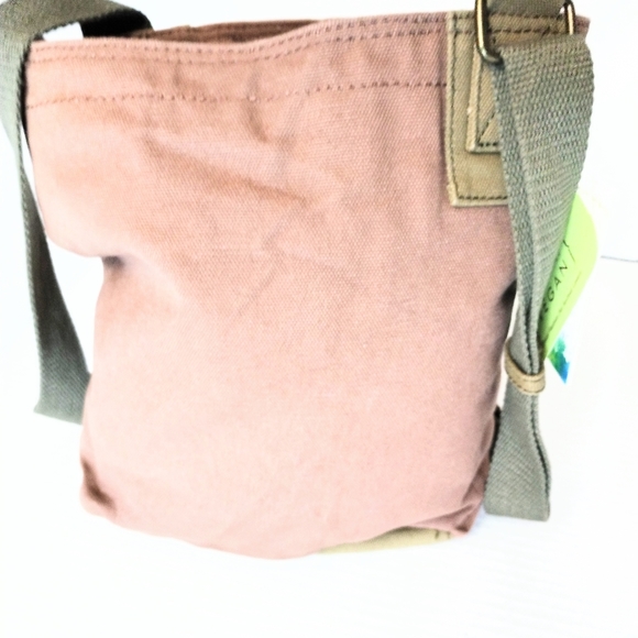 Chala Patch Women's Canvas Crossbody Messenger Bag With Cute Dog Keychain Mauve - Picture 8 of 10